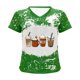 thumbnail image 5 of Camiseta con cuello en V para mujer Camiseta con estampado de Halloween Camiseta de manga corta Tops Pompotops  hkajfhjk473032, 5 of 6