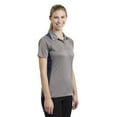 thumbnail image 4 of Sport-Tek Ladies Heather Colorblock Contender Polo-XL (Vintage Heather/ True Navy), 4 of 6