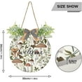 thumbnail image 3 of Coolnut Welcome Sign Hanging Plaque Sign Mushrooms and Berries Porch Wall Front Door Garden Home Welcome Hanging Sign, 12x12 in Home Decor, 3 of 7
