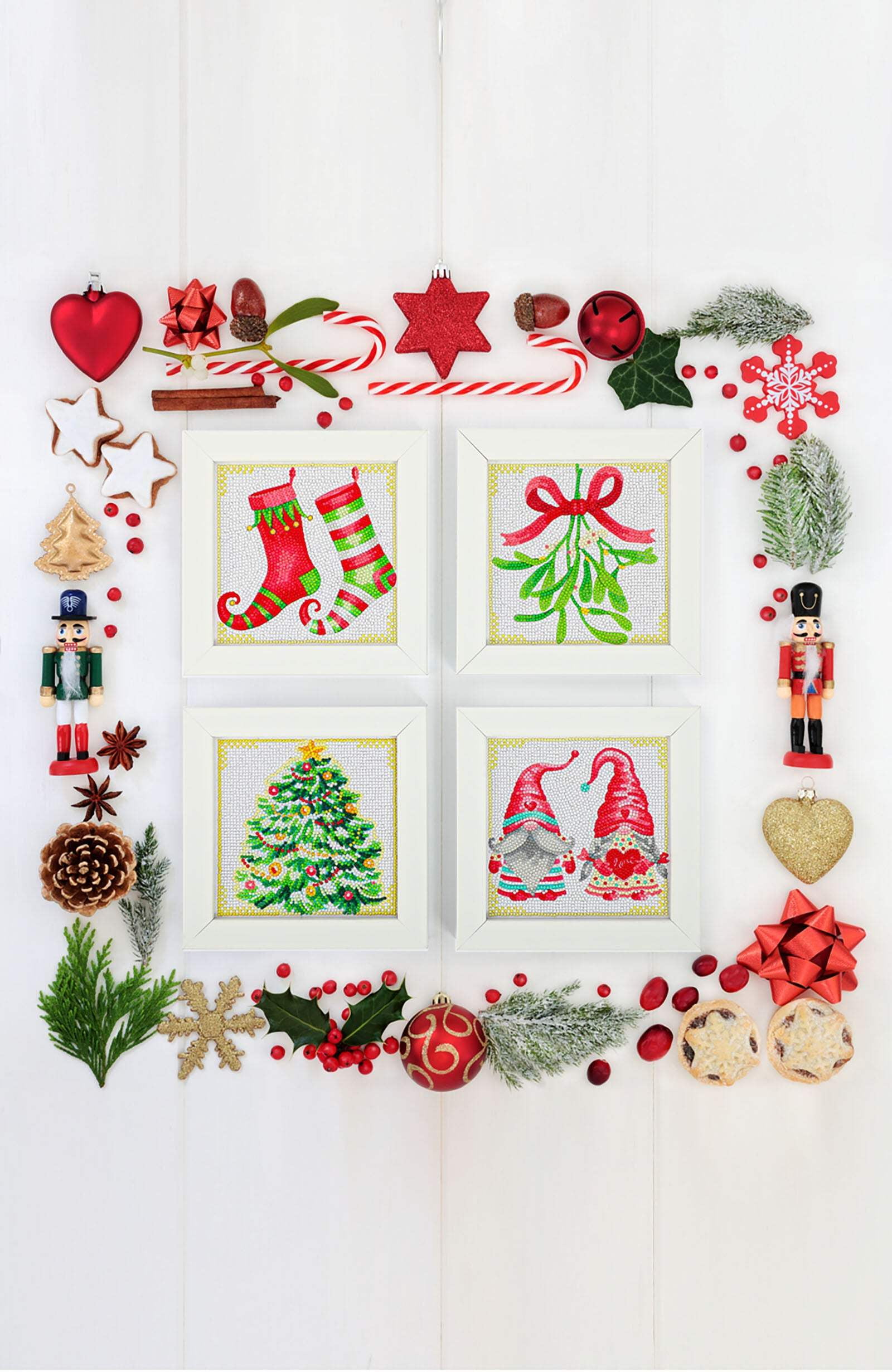 Diamond Dotz Mini Christmas Joy Diamond Painting Kits for Adults - Christmas Diamond Art Kits a Relaxing Creative Craft Kit with Dotz Gems 5x5