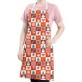 thumbnail image 5 of Red Christmas Santa, Tree and Snowflake Apron-Garden Aprons for Women with Pockets-Cotton Linen Waterproof Kitchen Cooking Gardening Aprons Adjustable for Kitchen,Cooking,BBQ and Salon 32"x27", 5 of 7