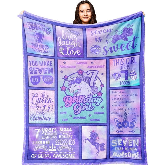 LHSHID Birthday Gifts for 8 Year Old Girl Blanket Flannel Soft and Comfortable Anti static Bed Sofa Blanket 60x80in