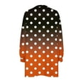 thumbnail image 5 of CLOISE Sweatshirt Women Polka Dots Pullover Sweatshirts Crew Neck Long Sleeve Hoodies Shirts Orange Drop Shoulder Tops Fall Trendy Preppy Outfits S, 5 of 5