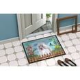 thumbnail image 2 of Carolines Treasures CK1245JMAT Medium White Poodle Spring Door Mat Indoor Rug or Outdoor Welcome Mat 24x36 Doormat  36"L, 2 of 4