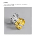 thumbnail image 3 of Anillos ajustables de varias capas Qarigey para hombre y mujer anillo abierto de moda blanco, 3 of 6