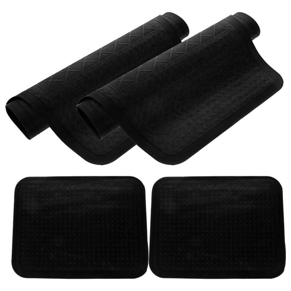 RENACLIPY Black PVC Car Floor Mats Full Coverage Easy to Clean Universal Fit