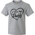 thumbnail image 3 of Inktastic I Love My Daddy in Black Chalk Heart Youth T-Shirt, 3 of 5