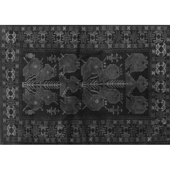 Ahgly Company Indoor Rectangle Persian Gray Traditional Area Rugs, 5' x 8'