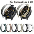 thumbnail image 2 of Full Protective Glass Case For Garmin Venu 3 Venu3S SmartWatch Screen Protector Cases Cover Shell +Tempered Glass Film 2 in 1 Green For Garmin Venu3S, 2 of 6
