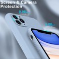thumbnail image 5 of Compatible with iPhone 11 Pro Max Case with Screen Protector - Enhanced Camera Protection - Smooth Baby Skin-Like Feel Silicone Cover - Slim Protective Phone Case 6.5" - Light Blue, 5 of 12