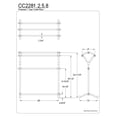 thumbnail image 2 of Kingston Brass CC2288 Free Standing Y-Type Towel Rack - Satin Nickel, 2 of 2