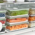 thumbnail image 3 of iDesign Large Short Produce Storage Bin with Insert Tray and Lid, 7.8” L x 10.5” W x 3” H, Clear, 3 of 7