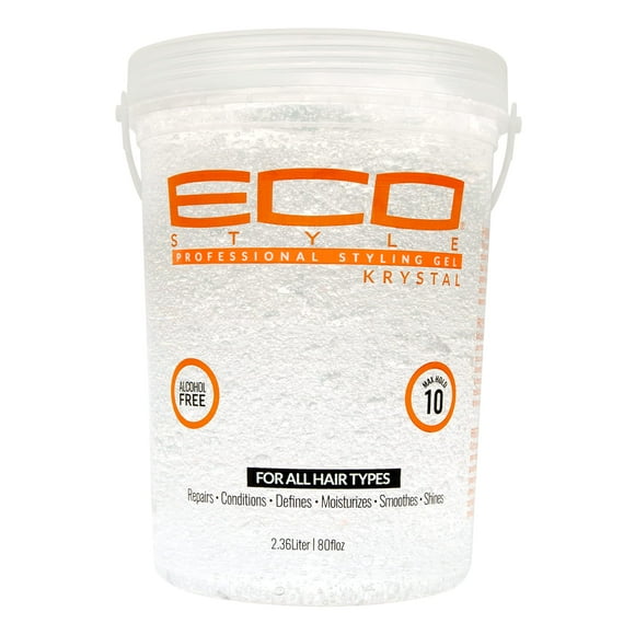 Gel de peinado Eco Style Krystal - Agrega cuerpo y brillo a todos los estilos - Hidrata y mantiene el cabello saludable - Fijación fuerte e ingrávida - Ideal para cualquier tipo y color de cabello - N