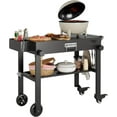 thumbnail image 3 of Grill Cart for Blackstone Griddle, Portable Outdoor Grill Table, Foldable Cart Table with Wheels，Griddle Stand Fit 17 Inch Or 22 Inch, 3 of 6