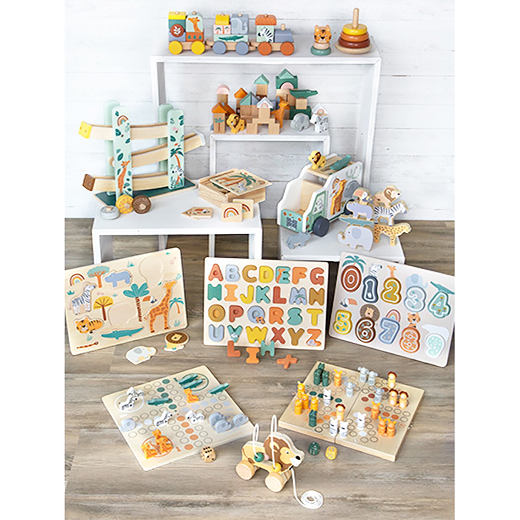 Small Foot Wooden Toys Safari Themed Number Puzzle Designed for Children Ages 12+ Months
