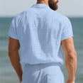 thumbnail image 5 of Men's Short Sleeve Tshirts Cotton Lapel Button Down 3d Printed Shirt T Shirt Top Mens Shirt Plus Size Stretch Shirts Hawaiian Button Down Shirts, 5 of 5