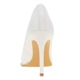 thumbnail image 3 of FSJ Women Classic High Heel Pointed Toe Pumps Fashion Stiletto Heel Slip On Ladies Office Dress Shoes Size 11 White, 3 of 4