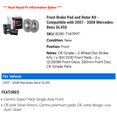 thumbnail image 2 of Front Brake Pad and Rotor Kit - Compatible with 2007 - 2008 Mercedes-Benz GL450 - Centric, 2 of 2
