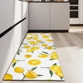 thumbnail image 4 of Yellow Lemon Fruit Flowers White Pattern Kitchen Rug Mat,Kitchen Runner Rugs Non Skid Washable,Decorative Kitchen Floor Mats for Kitchen,Sink,Laundry,17"X47", 4 of 5