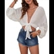 thumbnail image 1 of Traje de Baño para Mujer, Túnica, Bikini con Lazo, Camiseta de Playa Suave de Larga S, 1 of 8