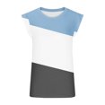 thumbnail image 4 of Timegard Débardeur pour Femmes Été Décontracté à Blocs de Couleur Manches Courtes Tee-Shirts Confortables Col Rond Ajusté, 4 of 4