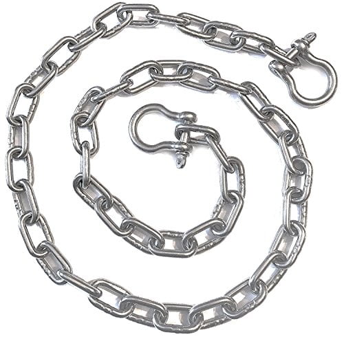 Stainless Steel 316 Anchor Chain 10mm or 3/8" by 10' long with quality shackles