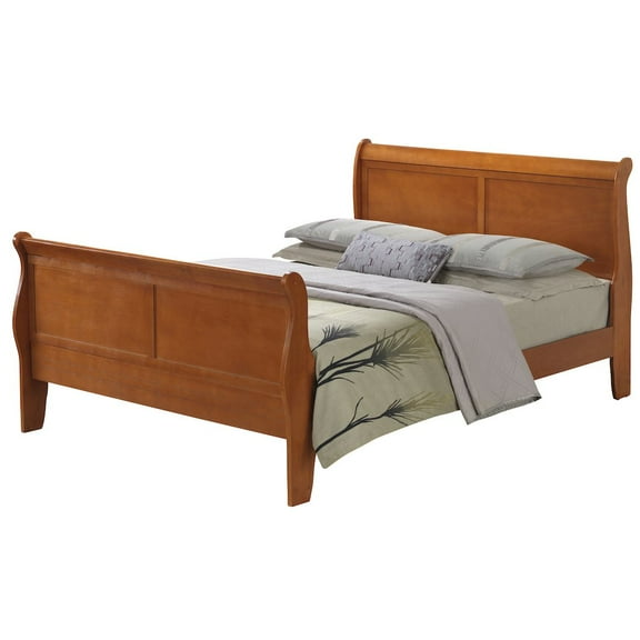 Glory Furniture Louis Phillipe Queen Bed in Oak Color