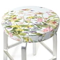 thumbnail image 3 of Fotbe hummingbird in floral Pattern Stool Covers Round,Waterproof Round Bar Stool Covers Bar Chair Covers Washable Stool Cushion Slipcover for 12-14 Inch Chair-12 inch, 3 of 7