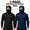 black+navyblue, variant on Greenink Men's 2 Pack Hooded Sun Protection Shirt with Built-in Face Mask, Lightweight Quick Dry Long Sleeve Fishing Hiking Outdoor Rash Guard Tee, black+white