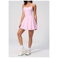 thumbnail image 3 of PISONIC Womens Tennis Dress, 2-in-1 Golf Workout Dress with Built-in Bra & Shorts Pockets, Athletic Dresses with Adjustable Strap, 3 of 7