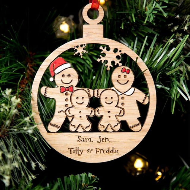 De Madera Ahuecado Gingerman Colgante Árbol De Navidad Colgante Colgante Regalo Para Amigos Y Familiares sonducket HA045231-01