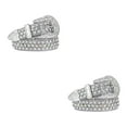 thumbnail image 1 of Decodeary Wide Application Rhinestone Belt Western Belt For Parties Bars And Concerts Modify Waist Line Silver 125cm 2Set, 1 of 6