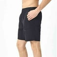 thumbnail image 6 of Kilaqueen Mens Shorts Elastic Waist Quick Dry Solid Color Shorts with Zip Pockets Athletic Workout Hiking Gym Stretch Shorts, 6 of 6