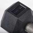 thumbnail image 4 of Titan Fitness 10 LB Pair Free Weights, Black Rubber Coated Hex Dumbbell, Straight Stainless Steel Handle, Strength Training, Full Body Workout, 4 of 6