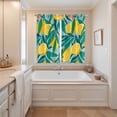 thumbnail image 3 of Curtains 63 Inch Length 2 Panels, Yellow Lemon Grommets Window Treatment Curtain, Minimalist Tropical Retro Green Palm Leaf Thermal Curtains Drapes for Living Room/Bathroom, 3 of 9