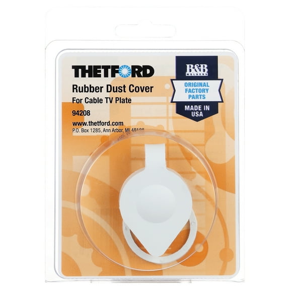 RV Camper Rubber Inlet/Connector Dust Cap Cover For TV Cable Plate Polar White PN 94208