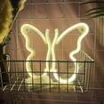 thumbnail image 3 of GROWTH TANK Fityle Butterfly Neon Sign, USB Powered LED Neon Light for Party, Home Bar Warm White Light, 3 of 8