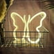 thumbnail image 1 of Señales de lámpara de neón de mariposa, luces de neón LED de pared, luces de noche, lámparas de operación USB decorativas, señales de neón, luces de neón Luz blanca cálida, 1 of 7