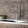 thumbnail image 2 of Sellette™ Commercial Style Pull-Down Kitchen Faucet with Deck Plate and Soap Dispenser in Spot Free Stainless Steel, 2 of 10