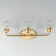 thumbnail image 5 of -Bath Vanity Light-Bell Shaped Glass Shades-10.5 Inches High-Heritage Finish-3 Bulb Count Maxim Lighting 12263Cdhr, 5 of 5