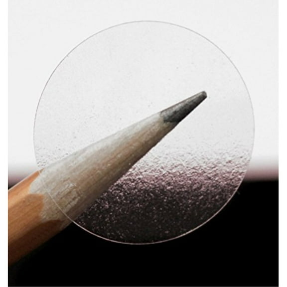 1" Crystal Clear, Wafer Seals/Mailing Tis - Permanent Adhesive (1,000 Liels/Roll, Non-Perforated)