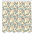 thumbnail image 3 of Ambesonne Shabby Flora Shower Curtain, Vintage Garden Leaf, 69"Wx75"L, Pale Blue Purple White, 3 of 3
