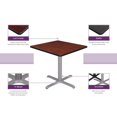 thumbnail image 4 of Regency 30 in. Small Square Breakroom Table- Cherry Top, Chrome Legs, 4 of 5