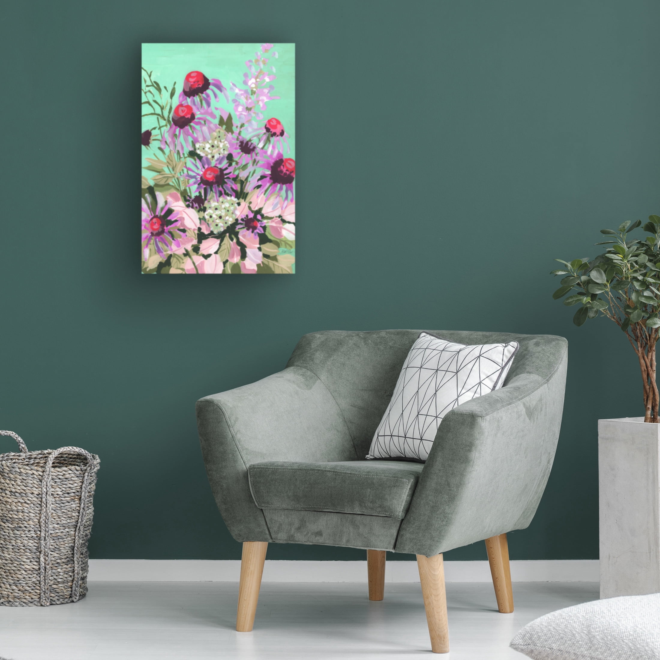 Trademark Fine Art Ania Zwara Echinacea Red And Pink Canvas Wall Art