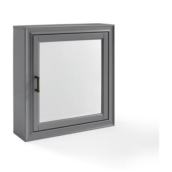Crosley Tara Mirror Medicine Cabinet in Vintage Gray