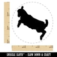 thumbnail image 2 of Baby Goat Jumping Playing Self-Inking Rubber Stamp Ink Stamper - Orange Ink - Small 3/4 Inch, 2 of 7