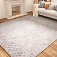 thumbnail image 3 of HAHDAXIA Boho Area Rug 5x7 Carpet Rugs for Living Room Bedroom Moroccan-Machine Washable Rugs for Bedroom Dining Room Living Room Rug Neutral Pink Home Decor, 3 of 6
