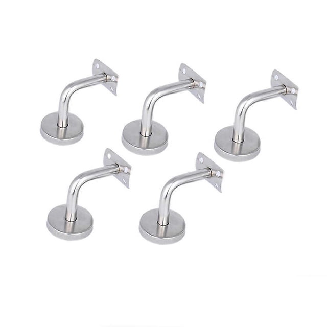 Paquete de 5 soportes para pasamanos, soporte de barandilla de escalera de acero inoxidable 201, 60 x 60 mm