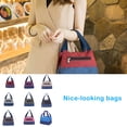 thumbnail image 3 of Women Lunch Box Handbags Canvas Fashion Bags Cosmetics Container Large Capacity Mommy Small Bag Color Matching for Camping Light gray, 3 of 10