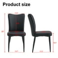 thumbnail image 2 of TesNus Dining Chairs Set of 4, Black PU Leather High Back Upholstered Side Chairs with Metal Legs for Kitchen and Dining Room, 2 of 8